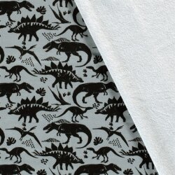 Alpenfleece Dinosaurier - hellstahlblau