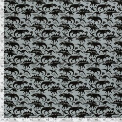 Alpenfleece Dinosaurier - hellstahlblau