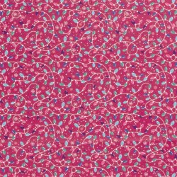 Baumwollpopeline bunte Lichterkette - fuchsia