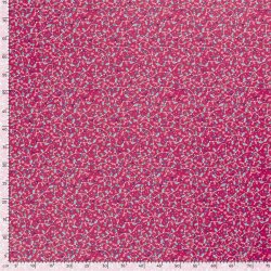 Baumwollpopeline bunte Lichterkette - fuchsia