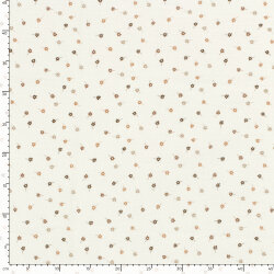 Musselin PRINTED FLOWERS - creme