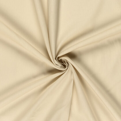 Baumwollpopeline Uni *Gaby* Bio~Organic - hellbeige