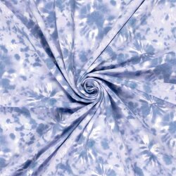 French Terry gebürstet Digital Batik - babyblau