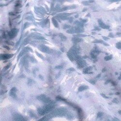 French Terry gebürstet Digital Batik - babyblau