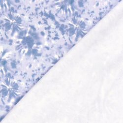 French Terry gebürstet Digital Batik - babyblau