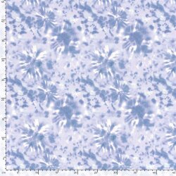 French Terry gebürstet Digital Batik - babyblau