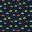Softshell Digital bunte Regenschirme - nachtblau