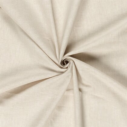 Leinen Chambray Mini Streifen Melange - hellbeige