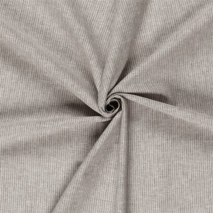 Leinen Chambray Mini Streifen Melange - schoko