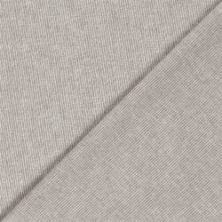 Leinen Chambray Mini Streifen Melange - schoko