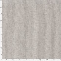Leinen Chambray Mini Streifen Melange - schoko
