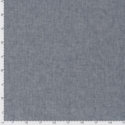 Leinen Chambray Fischgräte Melange - dunkelblau
