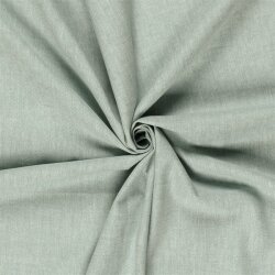 Leinen Chambray Fischgräte Melange - antikgrün