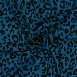 Polyesterjersey Köper Leo - indigo