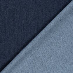 Jeansstoff Uni - stahlblau