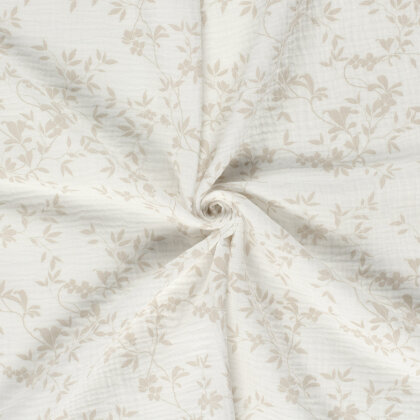 Musselin zarte Zweige - creme