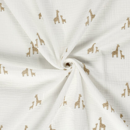 Musselin süsse Giraffen - creme