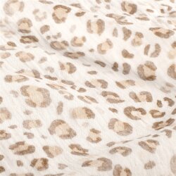 Musselin Digital Leopunkte - creme