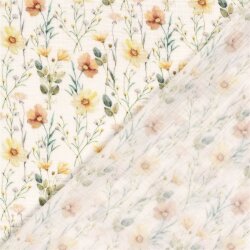 Musselin Digital Herbstwiese - creme