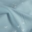 Baumwolljersey kleiner Vogelschwarm - hell jeansblau