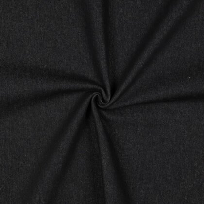 Stretch-Jeansstoff 110Z Recycled Vorgewaschen - schwarz
