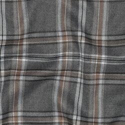 Gabardine Schottenkaro Stretch - grau/beige