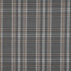 Gabardine Schottenkaro Stretch - grau/beige