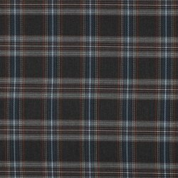 Gabardine Schottenkaro Stretch - grau/hellblau/weiss
