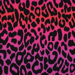 French Terry Digital Leo-Regenbogenstreifen  - pink