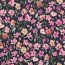 Feincord Digital Blumen - dunkelblau