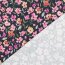 Feincord Digital Blumen - dunkelblau