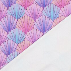 French Terry Digital Muscheln - lila