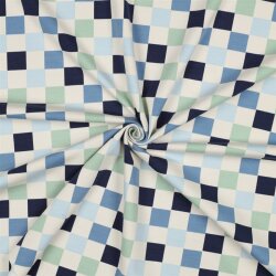 Baumwolljersey Wale - blau  / GREEN