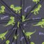 Baumwolljersey Dinos - indigo meliert