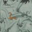 Baumwolljersey Melange Wasser Dinos - altmint meliert