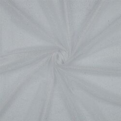 Glitzertüll Royal - weiss/silber