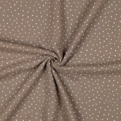 Musselin kleine Punkte - taupe