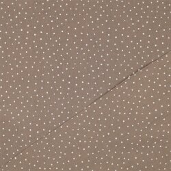 Musselin kleine Punkte - taupe