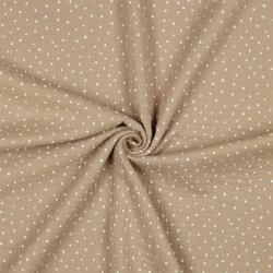 Musselin kleine Punkte - beige
