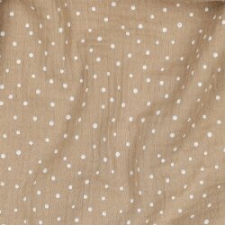 Musselin kleine Punkte - beige