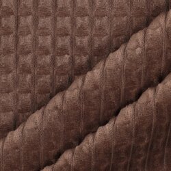 Velur-Dekostoff-Quadrat - braun