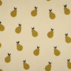 Teddystoff Birnen - cremebeige