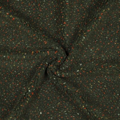 Teddystoff TWEED - dunkeloliv