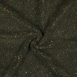 Teddystoff TWEED - dunkeloliv