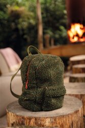 Teddystoff TWEED - dunkeloliv