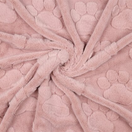 Wellnessfleece Pfotenabdruck - puderpink