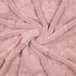 Wellnessfleece Pfotenabdruck - puderpink