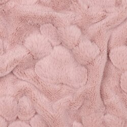 Wellnessfleece Pfotenabdruck - puderpink