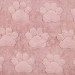 Wellnessfleece Pfotenabdruck - puderpink