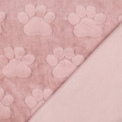 Wellnessfleece Pfotenabdruck - puderpink